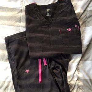 Med couture scrub set- black